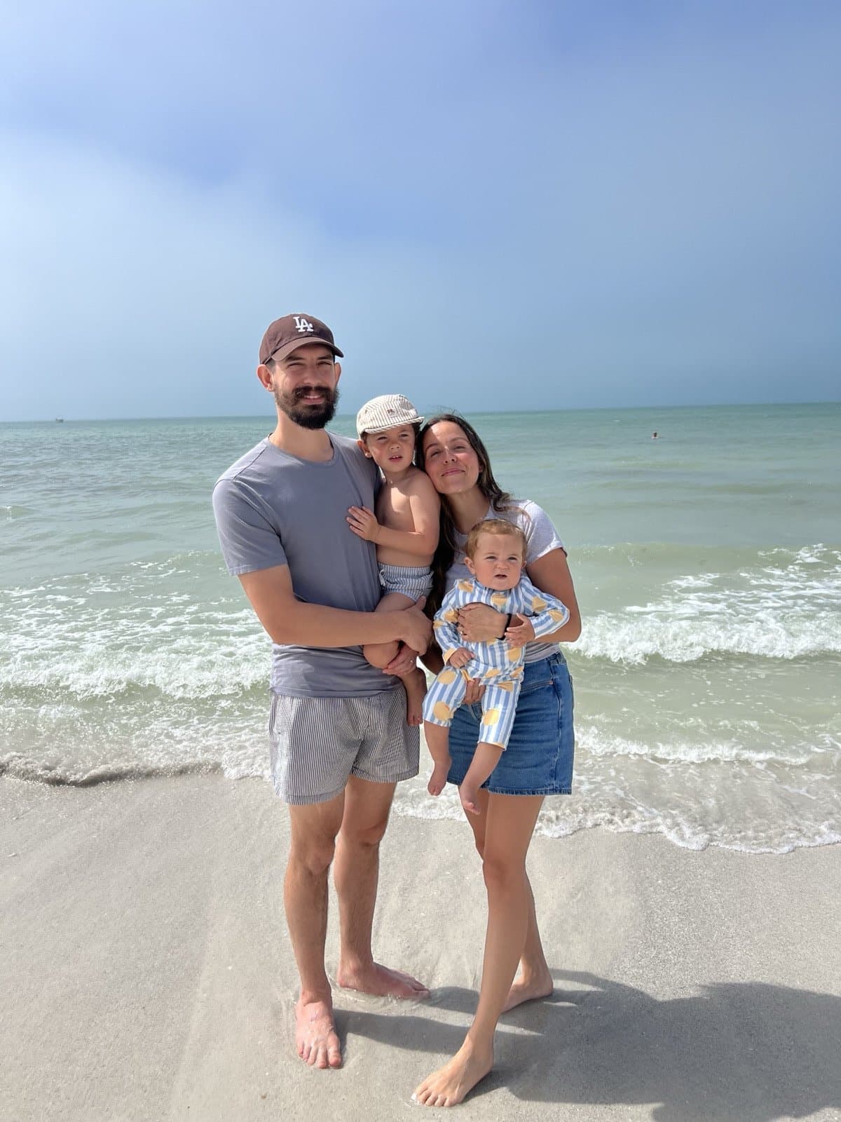 Jen's family at the beach