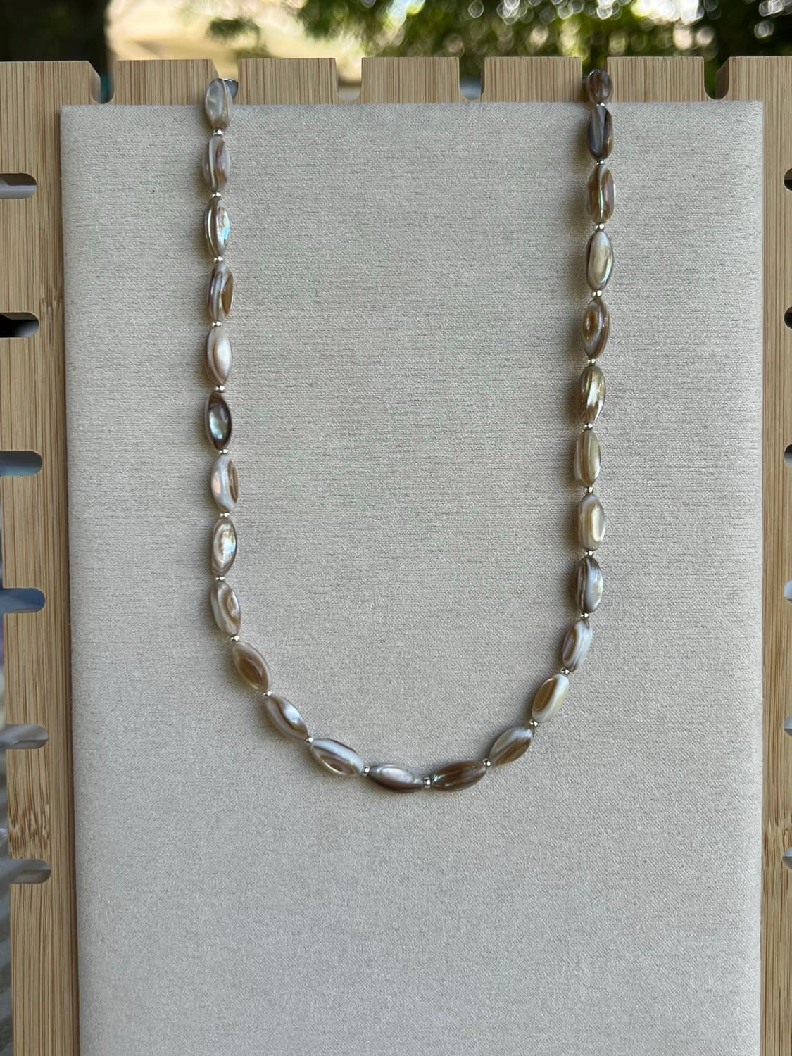 Pearl Shell & Silver Necklace